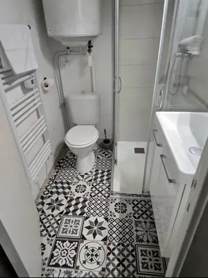 Salle de bains dans l'établissement Appartement Cosy Hypercentre CAEN