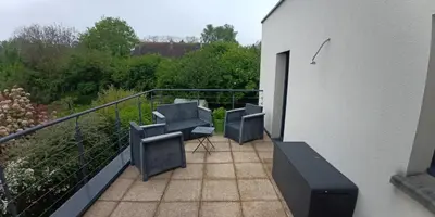 Balcon ou terrasse dans l'établissement grande maison entière de 120m2