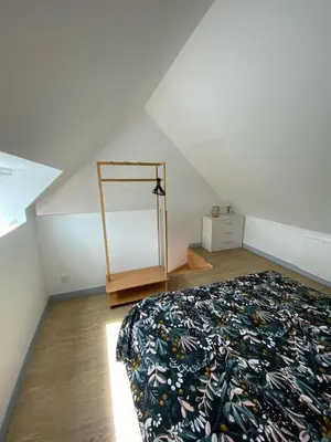 Un ou plusieurs lits dans un hébergement de l'établissement gîte avec chambre mezzanine pour 2 pers