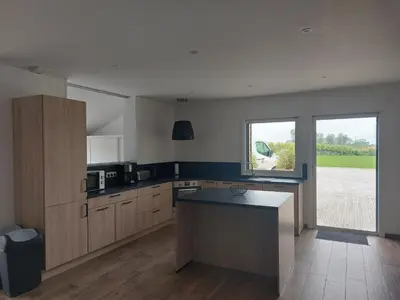Cuisine ou kitchenette dans l'établissement Gîte Les Sauvagines