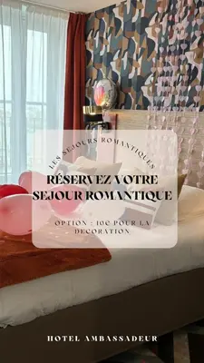 Un ou plusieurs lits dans un hébergement de l'établissement Ambassadeur Hotel - Cherbourg Port de Plaisance