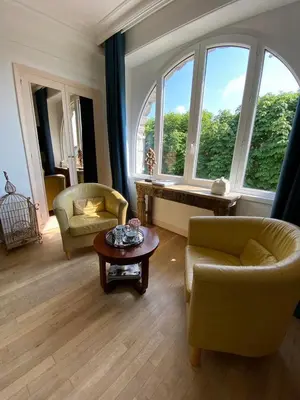 Coin salon dans l'établissement Villa Fresquet