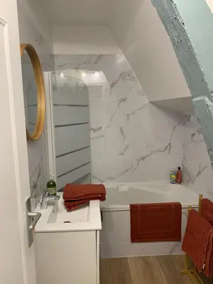 Salle de bains dans l'établissement Charmant appartement rénové