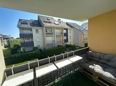 Balcon ou terrasse dans l'établissement L'échappée Cabourgeaise