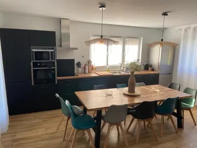 Cuisine ou kitchenette dans l'établissement Omaha Beach