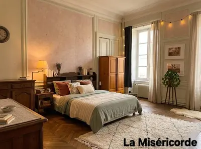 Un ou plusieurs lits dans un hébergement de l'établissement La Miséricorde-Maxi 1famille for4