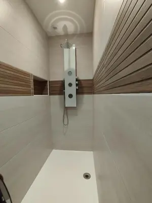 Salle de bains dans l'établissement La chaumière