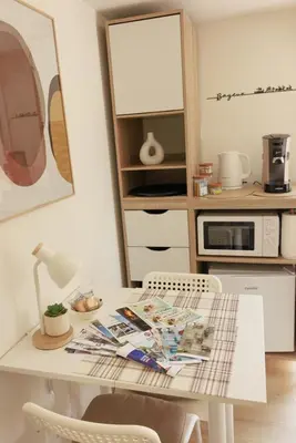 Cuisine ou kitchenette dans l'établissement Pierre de Lune