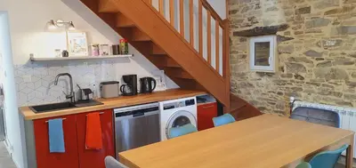 Cuisine ou kitchenette dans l'établissement Le Domaine de la Férière