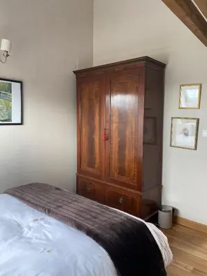 Un ou plusieurs lits dans un hébergement de l'établissement Entire Farm House stay, La Gérouardière