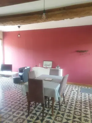Coin salon dans l'établissement La Ferme de Barville & SPA