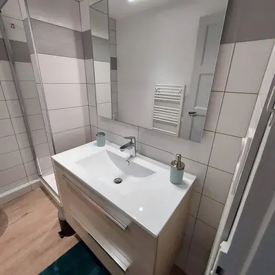 Salle de bains dans l'établissement Appartemement F2 refait à neuf hyper centre