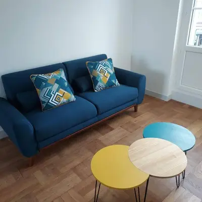 Coin salon dans l'établissement Appartemement F2 refait à neuf hyper centre