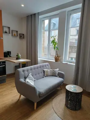 Coin salon dans l'établissement Joli appartement F2 hyper centre