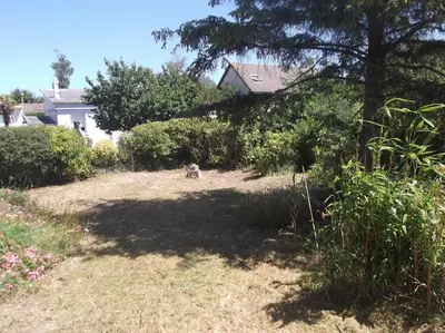 Jardin de l'établissement C'est une maison bleue, juste à côté de la plage...