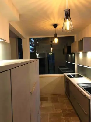 Cuisine ou kitchenette dans l'établissement La Ninette du Domaine de Maubuisson