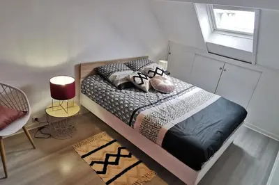 Un ou plusieurs lits dans un hébergement de l'établissement Appartement cosy, 300m de la mer
