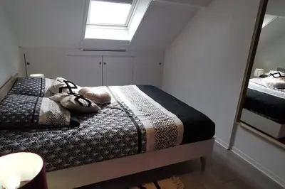 Un ou plusieurs lits dans un hébergement de l'établissement Appartement cosy, 300m de la mer
