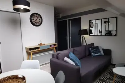 Coin salon dans l'établissement Appartement cosy, 300m de la mer