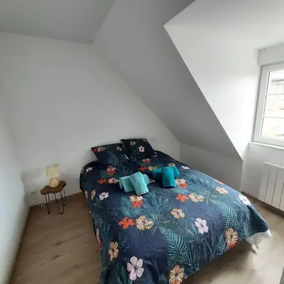 Un ou plusieurs lits dans un hébergement de l'établissement Bel appartement F2 hyper centre refait à neuf