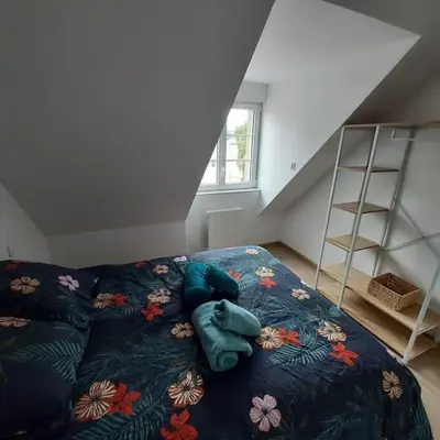 Un ou plusieurs lits dans un hébergement de l'établissement Bel appartement F2 hyper centre refait à neuf