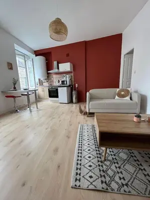 Cuisine ou kitchenette dans l'établissement La pause détente
