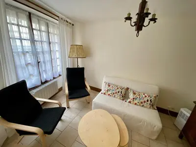 Coin salon dans l'établissement Charming fisher house on the Seaside