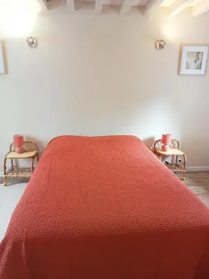 Un ou plusieurs lits dans un hébergement de l'établissement Maison de Charme 4 chambres
