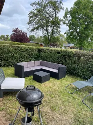 Jardin de l'établissement Chalet rénové Cabourg
