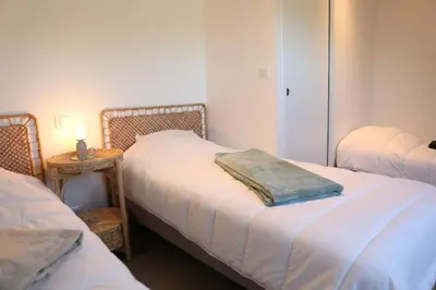 Un ou plusieurs lits dans un hébergement de l'établissement La dunette : loft vue imprenable