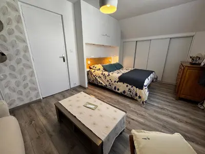 Un ou plusieurs lits dans un hébergement de l'établissement 2 Chambres chez l habitant à proximité baie du Mont Saint Michel Avranches