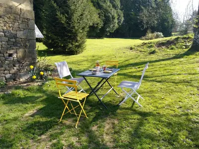 Jardin de l'établissement Gîte La Boulangerie au moulin Neuf