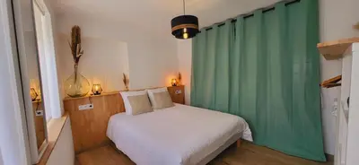 Un ou plusieurs lits dans un hébergement de l'établissement Gîte Pontors'home Mont Saint-Michel