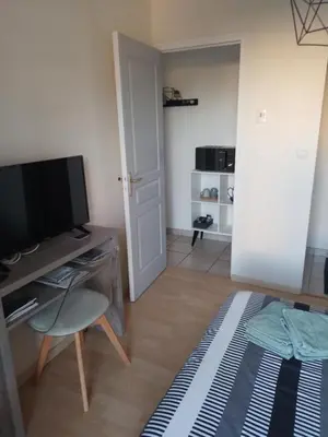 Télévision ou salle de divertissement dans l'établissement chambre carentan les marais aux calme très reposant