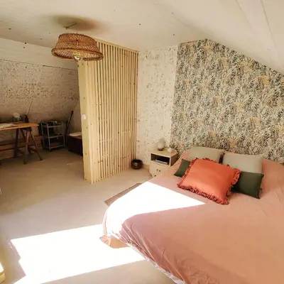 Un ou plusieurs lits dans un hébergement de l'établissement La Kabane