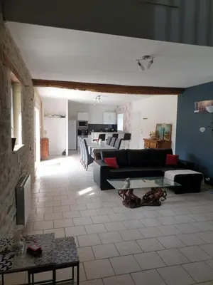 Coin salon dans l'établissement Ferme de Barville & SPA