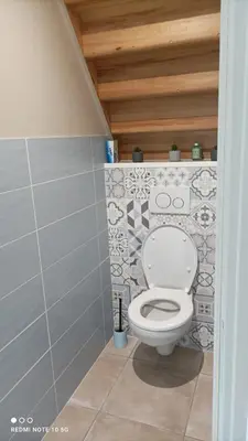 Salle de bains dans l'établissement Le jardin de Chouchat