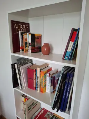 Bibliothèque dans la maison de vacances