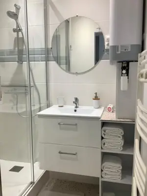 Salle de bains dans l'établissement Scidesdunes