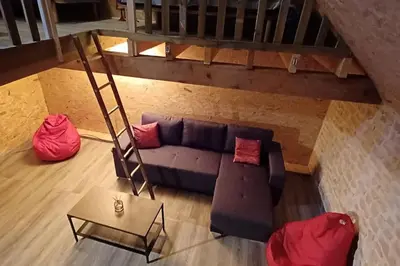 Coin salon dans l'établissement Appartement 4 à 6 places