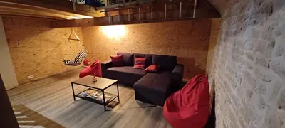 Coin salon dans l'établissement Appartement 4 à 6 places