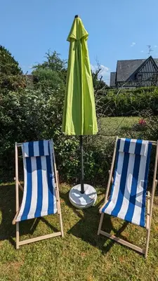 Jardin de l'établissement Cottage Cabourg plage avec jardin et vélos