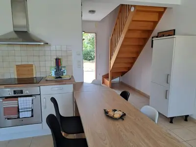 Cuisine ou kitchenette dans l'établissement Cottage La loge