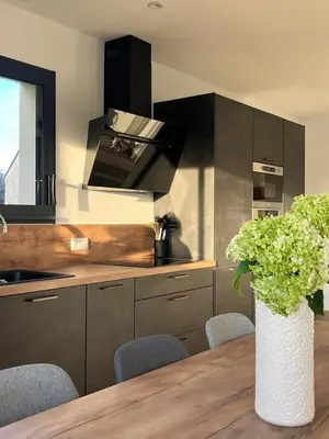 Cuisine ou kitchenette dans l'établissement La vie est belle