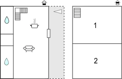 Plan de l'établissement 2 Bedroom Cozy Home In Le Ferré