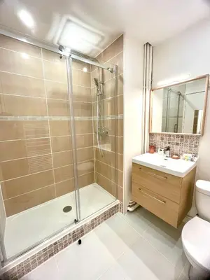 Salle de bains dans l'établissement Charmant studio + parking privé