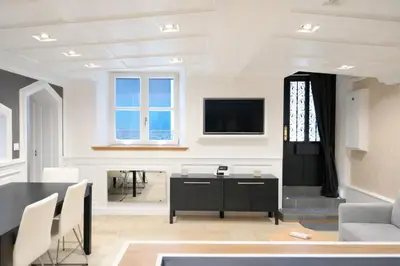 Télévision ou salle de divertissement dans l'établissement Logement Moderne & Spacieux au cœur de CAEN