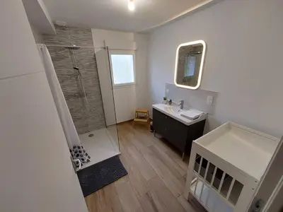 Salle de bains dans l'établissement gite a la campagne