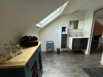 Cuisine ou kitchenette dans l'établissement Le 6 appartement Centre-ville Caen - Port