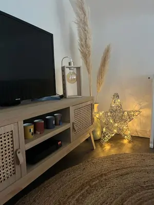 Télévision ou salle de divertissement dans l'établissement Le 6 appartement Centre-ville Caen - Port